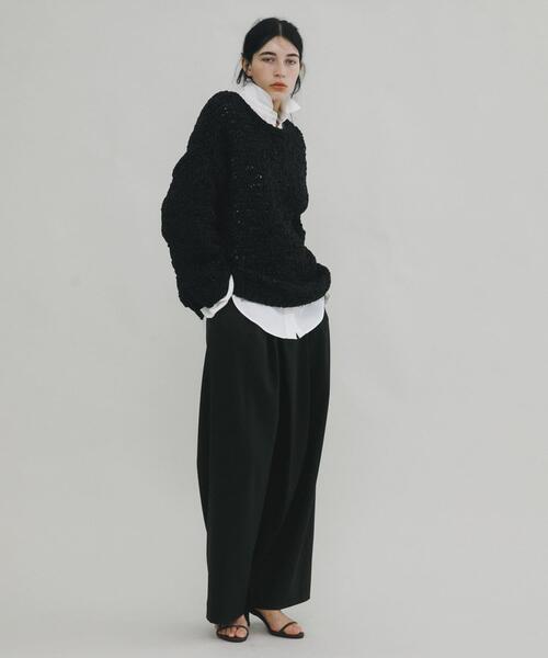 LAATO(ラート)の「wrap wide tack pants(その他パンツ・レディース・ダークブラウン/アイボリー/ライトカーキ・FREE/TALL)」の5枚目の写真