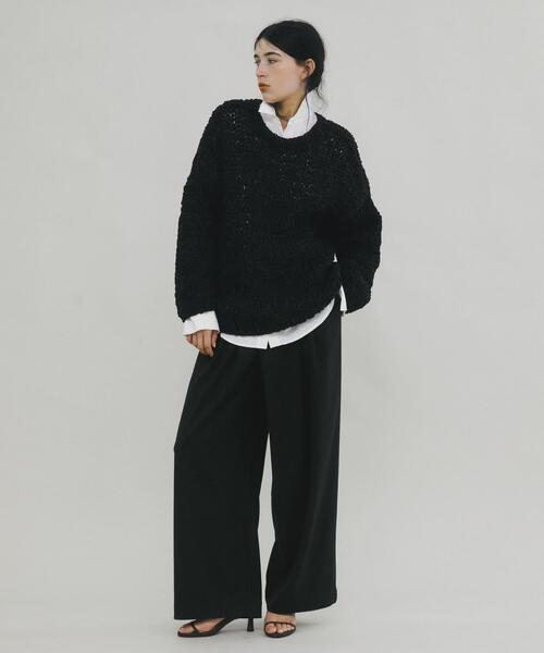 LAATO(ラート)の「wrap wide tack pants(その他パンツ・レディース・ダークブラウン/アイボリー/ライトカーキ・FREE/TALL)」の6枚目の写真