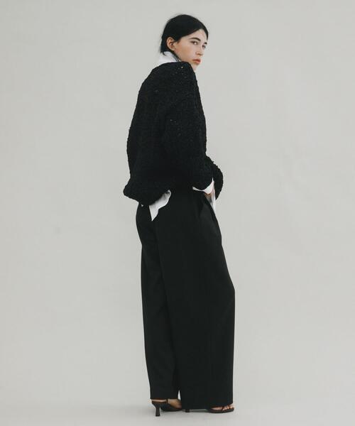 LAATO(ラート)の「wrap wide tack pants(その他パンツ・レディース・ダークブラウン/アイボリー/ライトカーキ・FREE/TALL)」の7枚目の写真