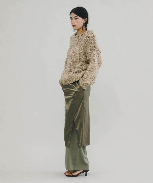LAATO(ラート)の「wrap wide tack pants(その他パンツ・レディース・ダークブラウン/アイボリー/ライトカーキ・FREE/TALL)」の16枚目の写真