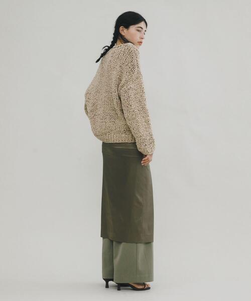 LAATO(ラート)の「wrap wide tack pants(その他パンツ・レディース・ダークブラウン/アイボリー/ライトカーキ・FREE/TALL)」の17枚目の写真