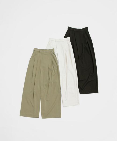 LAATO(ラート)の「wrap wide tack pants(その他パンツ・レディース・ダークブラウン/アイボリー/ライトカーキ・FREE/TALL)」の21枚目の写真