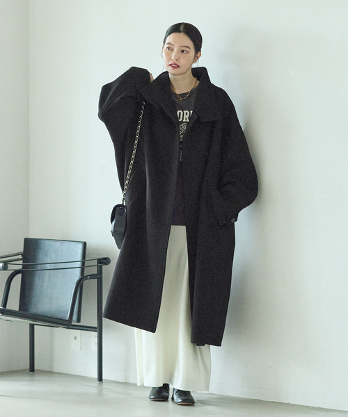 journal standard L'essage(ジャーナルスタンダードレサージュ)の「MANTECO スタンドコート(その他アウター・レディース・ベージュ/ブラック/カーキ・36/38)」の1枚目の写真