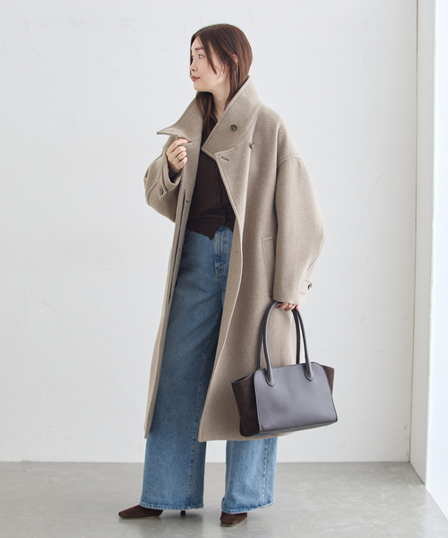 journal standard L'essage(ジャーナルスタンダードレサージュ)の「MANTECO スタンドコート(その他アウター・レディース・ベージュ/ブラック/カーキ・36/38)」の5枚目の写真