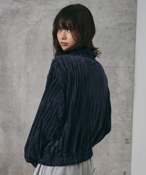 Confirm(コンファーム)の「Crushed Velvet Blouson / クラッシュベルベットブルゾン メンズ レディース ユニセックス(ブルゾン・メンズ・ネイビー/ブラック・M/S/L)」の4枚目の写真
