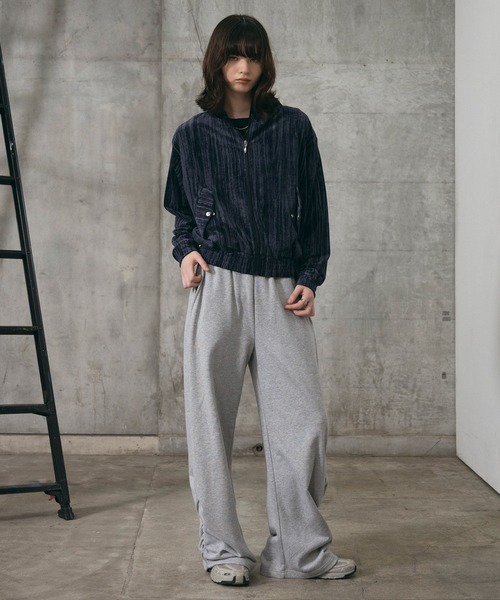 Confirm(コンファーム)の「Crushed Velvet Blouson / クラッシュベルベットブルゾン メンズ レディース ユニセックス(ブルゾン・メンズ・ネイビー/ブラック・M/S/L)」の6枚目の写真