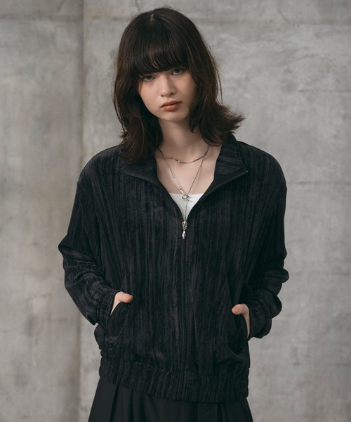 Confirm(コンファーム)の「Crushed Velvet Blouson / クラッシュベルベットブルゾン メンズ レディース ユニセックス(ブルゾン・メンズ・ネイビー/ブラック・M/S/L)」の10枚目の写真