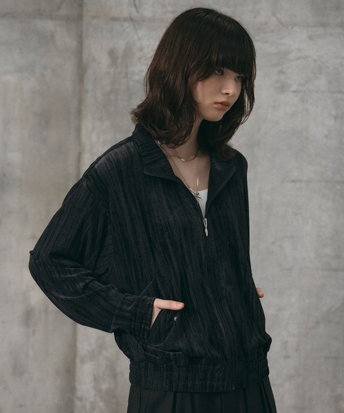 Confirm(コンファーム)の「Crushed Velvet Blouson / クラッシュベルベットブルゾン メンズ レディース ユニセックス(ブルゾン・メンズ・ネイビー/ブラック・M/S/L)」の11枚目の写真