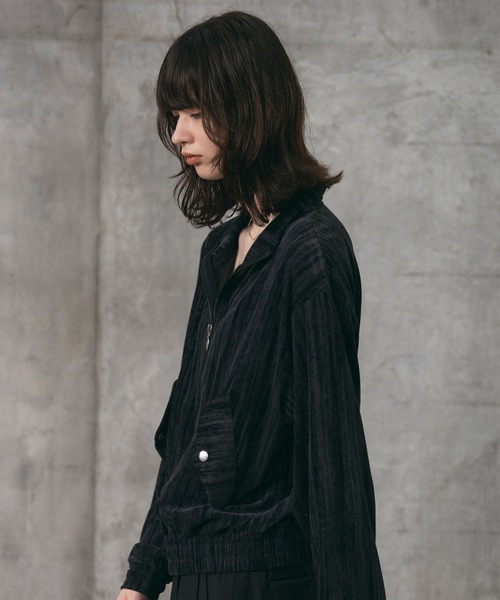 Confirm(コンファーム)の「Crushed Velvet Blouson / クラッシュベルベットブルゾン メンズ レディース ユニセックス(ブルゾン・メンズ・ネイビー/ブラック・M/S/L)」の12枚目の写真