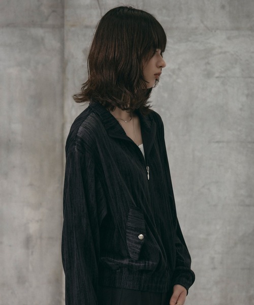 Confirm(コンファーム)の「Crushed Velvet Blouson / クラッシュベルベットブルゾン メンズ レディース ユニセックス(ブルゾン・メンズ・ネイビー/ブラック・M/S/L)」の13枚目の写真