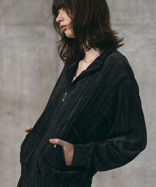 Confirm(コンファーム)の「Crushed Velvet Blouson / クラッシュベルベットブルゾン メンズ レディース ユニセックス(ブルゾン・メンズ・ネイビー/ブラック・M/S/L)」の15枚目の写真