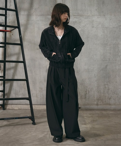 Confirm(コンファーム)の「Crushed Velvet Blouson / クラッシュベルベットブルゾン メンズ レディース ユニセックス(ブルゾン・メンズ・ネイビー/ブラック・M/S/L)」の16枚目の写真