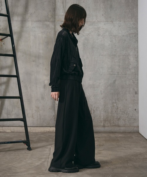 Confirm(コンファーム)の「Crushed Velvet Blouson / クラッシュベルベットブルゾン メンズ レディース ユニセックス(ブルゾン・メンズ・ネイビー/ブラック・M/S/L)」の18枚目の写真