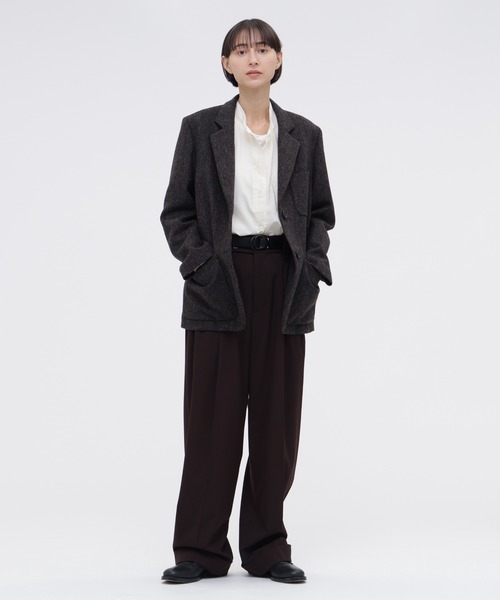 MARGARET HOWELL(マーガレットハウエル)の「FLUID WOOL(その他パンツ・レディース・ダークブラウン/カーキ・2/1/3)」の2枚目の写真
