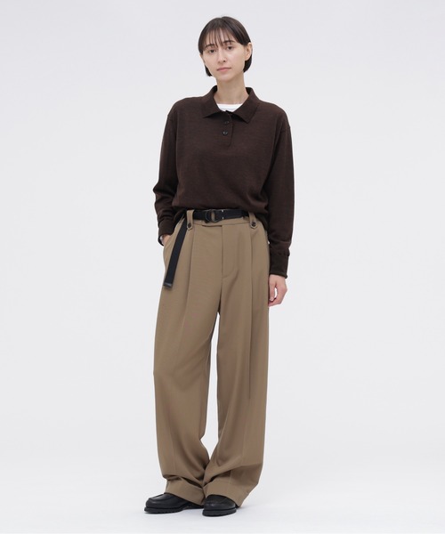 MARGARET HOWELL(マーガレットハウエル)の「FLUID WOOL(その他パンツ・レディース・ダークブラウン/カーキ・2/1/3)」の1枚目の写真