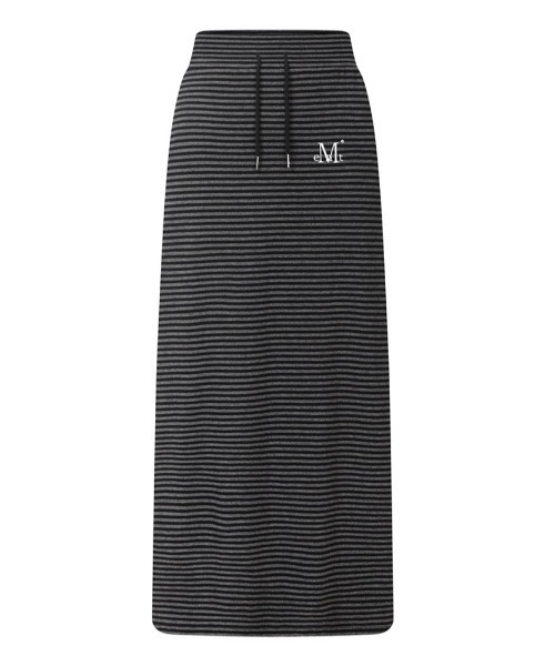 MUCENT(ムセント)の「A'GEM/9 × .kom 『MUCENT/ムセント』LAMU MELTING STRIPE LONG SKIRT/LAMU ボーダーロングスカート(スカート・レディース・ブラック・FREE)」の1枚目の写真