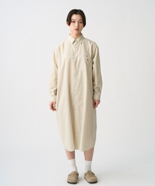DANTON(ダントン)の「Women's Oxford Classic Collar Dress(ワンピース・レディース・グリーン系その他/ベージュ系その他・36)」の3枚目の写真