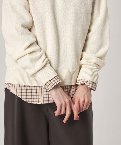Steven Alan(スティーブンアラン)の「<Steven Alan>ウール カシミヤ ポロカラー ニット(ニット/セーター・レディース・ブラウン/ライトピンク/グレー/オフホワイト/ネイビー・FREE)」の15枚目の写真