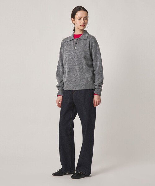 Steven Alan(スティーブンアラン)の「<Steven Alan>ウール カシミヤ ポロカラー ニット(ニット/セーター・レディース・ブラウン/ライトピンク/グレー/オフホワイト/ネイビー・FREE)」の17枚目の写真