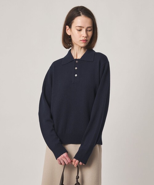 Steven Alan(スティーブンアラン)の「<Steven Alan>ウール カシミヤ ポロカラー ニット(ニット/セーター・レディース・ブラウン/ライトピンク/グレー/オフホワイト/ネイビー・FREE)」の19枚目の写真
