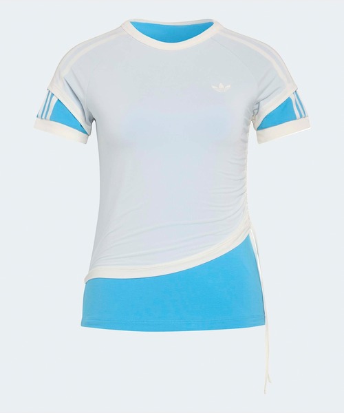 adidas neo(アディダスネオ)の「adidas/アディダス レディース トレフォイルロゴ ダブルレイヤー カリ 半袖Tシャツ 2026年 夏 夏服(Tシャツ/カットソー・レディース・ライトブルー・S/L)」の2枚目の写真