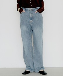 cheriella | 【cheriella】ヴィンテージライクストライプストレートデニム VINTAGE-LIKE STRIPE STRAIGHT DENIM(デニムパンツ)