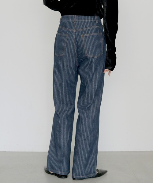 cheriella(シェリエラ)の「【cheriella】ヴィンテージライクストライプストレートデニム VINTAGE-LIKE STRIPE STRAIGHT DENIM(デニムパンツ・レディース・ブルー/インディゴブルー・M/S)」の9枚目の写真