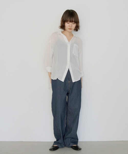 cheriella(シェリエラ)の「【cheriella】ヴィンテージライクストライプストレートデニム VINTAGE-LIKE STRIPE STRAIGHT DENIM(デニムパンツ・レディース・ブルー/インディゴブルー・M/S)」の20枚目の写真