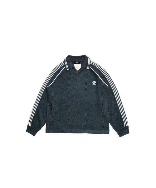 RICE NINE TEN(ライスナインテン)の「KNITTING GAME SHIRT(ニット/セーター・メンズ・ブルー/ベージュ/ダークグレー・MEDIUM/LARGE)」の4枚目の写真
