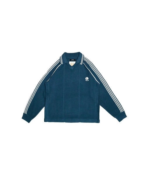 RICE NINE TEN(ライスナインテン)の「KNITTING GAME SHIRT(ニット/セーター・メンズ・ブルー/ベージュ/ダークグレー・MEDIUM/LARGE)」の10枚目の写真