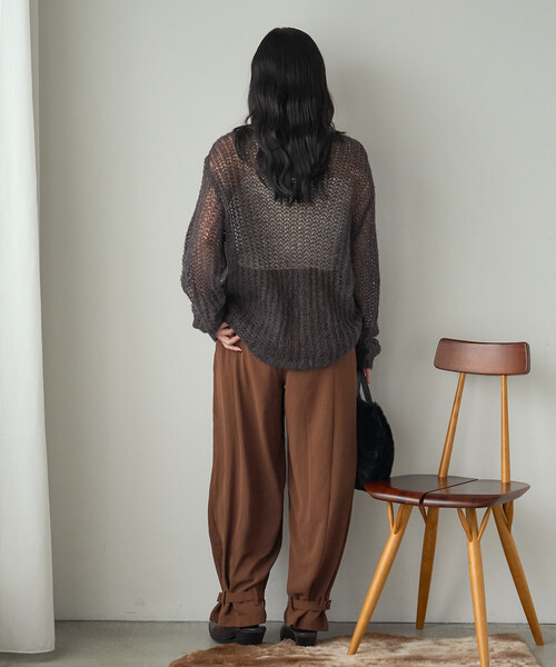 FREAK'S STORE(フリークスストア)の「とろみバルーンパンツ/ジョーゼット バルーンパンツ(その他パンツ・レディース・キャメル/ブラック/ワインレッド・フリ-)」の7枚目の写真