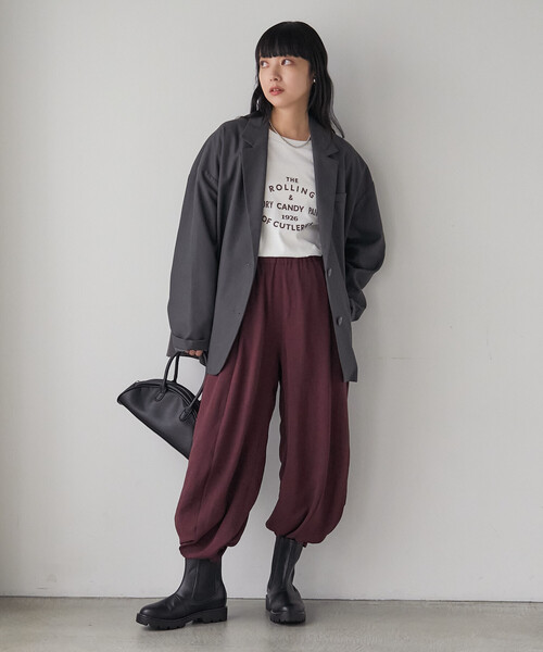 FREAK'S STORE(フリークスストア)の「とろみバルーンパンツ/ジョーゼット バルーンパンツ(その他パンツ・レディース・キャメル/ブラック/ワインレッド・フリ-)」の13枚目の写真