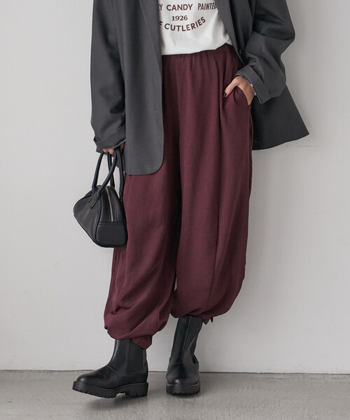 FREAK'S STORE(フリークスストア)の「とろみバルーンパンツ/ジョーゼット バルーンパンツ(その他パンツ・レディース・キャメル/ブラック/ワインレッド・フリ-)」の18枚目の写真