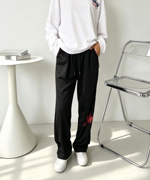 Miniministore(ミニミニストア)の「スウェットパンツプリントロゴボトムス脚長(スウェットパンツ・レディース・ライトグレー/ブラック/アイボリー・FREE)」の7枚目の写真