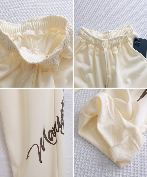 Miniministore(ミニミニストア)の「スウェットパンツプリントロゴボトムス脚長(スウェットパンツ・レディース・ライトグレー/ブラック/アイボリー・FREE)」の19枚目の写真