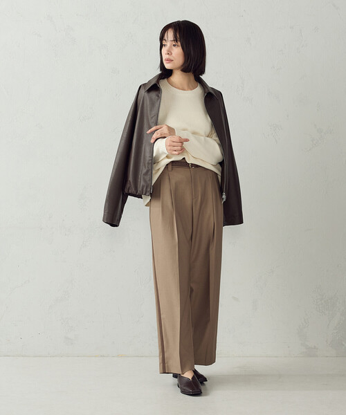 COMME CA ISM(コムサイズム)の「マシンウォッシャブル 日本の色ニット クルーネックニット(ニット/セーター・レディース・アイボリー/ブラック/グリーン/バーガンディー・L/M)」の6枚目の写真