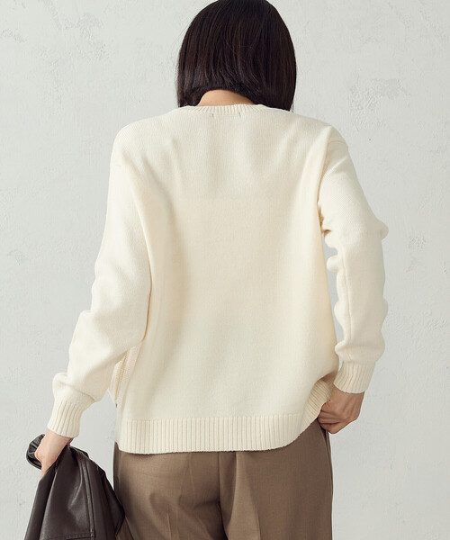 COMME CA ISM(コムサイズム)の「マシンウォッシャブル 日本の色ニット クルーネックニット(ニット/セーター・レディース・アイボリー/ブラック/グリーン/バーガンディー・L/M)」の10枚目の写真