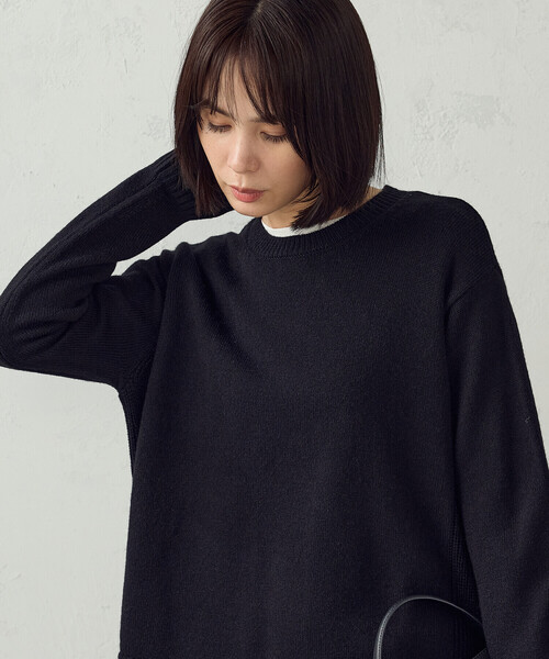 COMME CA ISM(コムサイズム)の「マシンウォッシャブル 日本の色ニット クルーネックニット(ニット/セーター・レディース・アイボリー/ブラック/グリーン/バーガンディー・L/M)」の16枚目の写真