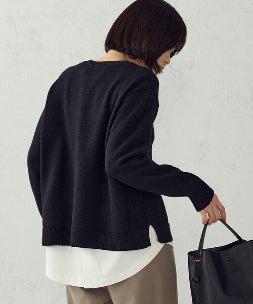 COMME CA ISM(コムサイズム)の「マシンウォッシャブル 日本の色ニット クルーネックニット(ニット/セーター・レディース・アイボリー/ブラック/グリーン/バーガンディー・L/M)」の20枚目の写真