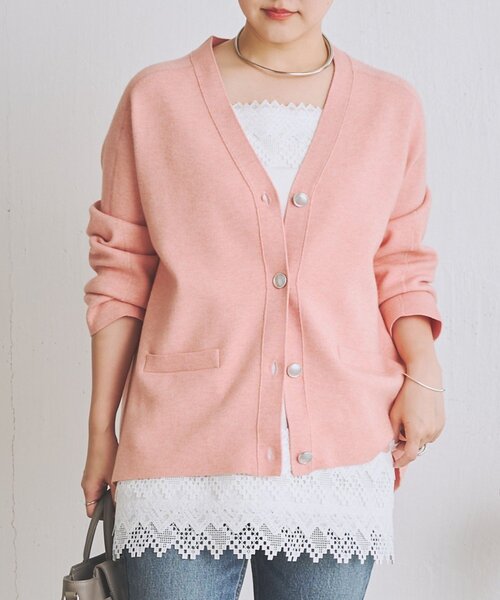 BEARDSLEY(ビアズリー)の「【ZOZO先行販売】マシュマロニットカーデ(ニット/セーター・レディース・ピンク/ブラック/ベージュ・FREE)」の3枚目の写真