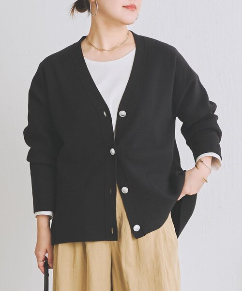 BEARDSLEY(ビアズリー)の「【ZOZO先行販売】マシュマロニットカーデ(ニット/セーター・レディース・ピンク/ブラック/ベージュ・FREE)」の2枚目の写真