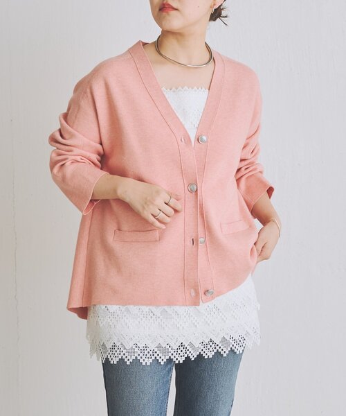 BEARDSLEY(ビアズリー)の「【ZOZO先行販売】マシュマロニットカーデ(ニット/セーター・レディース・ピンク/ブラック/ベージュ・FREE)」の4枚目の写真
