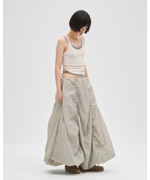 TODAYFUL（トゥデイフル）の「Nylon Ripstop Skirt（スカート・レディース・インディゴブルー/アイボリー/セージグリーン・36inch/38inch）」の9枚目の写真