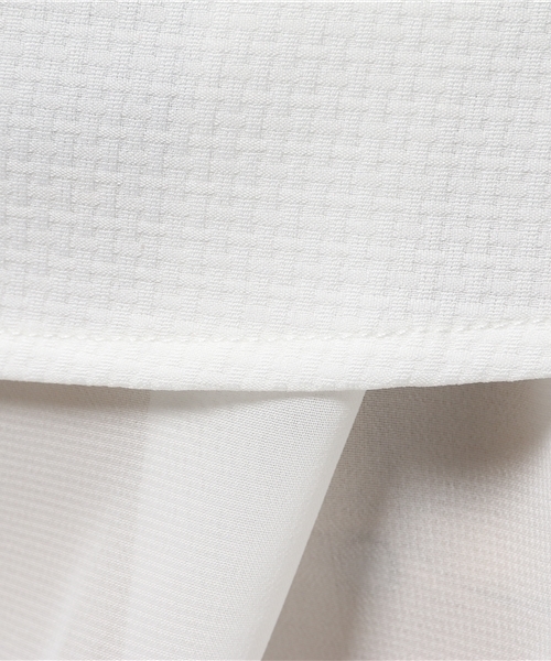 REAL CUBE（リアルキューブ）の「REAL CUBE バックデザインティアードトップス（Tシャツ/カットソー・レディース・オフホワイト/ネイビー/ピンクベージュ・M）」の9枚目の写真