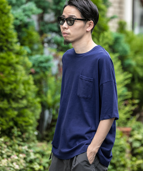 WORK NOT WORK URBAN RESEARCH(ワークノットワークアーバンリサーチ)の「WORK NOT WORK ルーズフィットポケットTee(Tシャツ/カットソー・メンズ・イエロー/ホワイト/ピンク/グリーン/ブルー/ブラック・MEDIUM/SMALL/LARGE)」の5枚目の写真