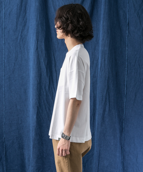 WORK NOT WORK URBAN RESEARCH(ワークノットワークアーバンリサーチ)の「WORK NOT WORK ルーズフィットポケットTee(Tシャツ/カットソー・メンズ・イエロー/ホワイト/ピンク/グリーン/ブルー/ブラック・MEDIUM/SMALL/LARGE)」の16枚目の写真