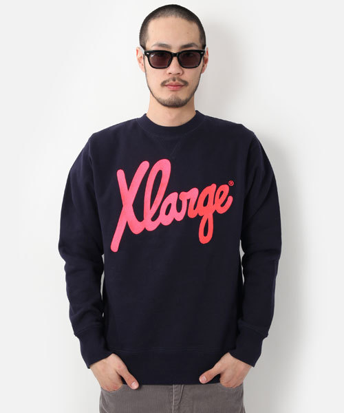 XLARGE（エクストララージ）の「SIGNATURE LOGO CREW NECK（スウェット・メンズ・ブラック/アッシュグレー/オリーブ/ネイビー/バーガンディー・SMALL/MEDIUM/LARGE/X-LARGE）」の4枚目の写真