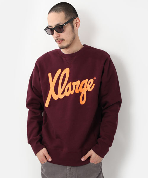 XLARGE（エクストララージ）の「SIGNATURE LOGO CREW NECK（スウェット・メンズ・ブラック/アッシュグレー/オリーブ/ネイビー/バーガンディー・SMALL/MEDIUM/LARGE/X-LARGE）」の5枚目の写真