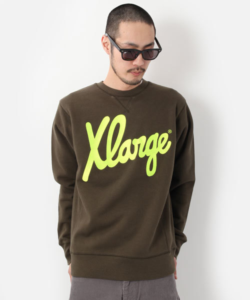 XLARGE（エクストララージ）の「SIGNATURE LOGO CREW NECK（スウェット・メンズ・ブラック/アッシュグレー/オリーブ/ネイビー/バーガンディー・SMALL/MEDIUM/LARGE/X-LARGE）」の3枚目の写真