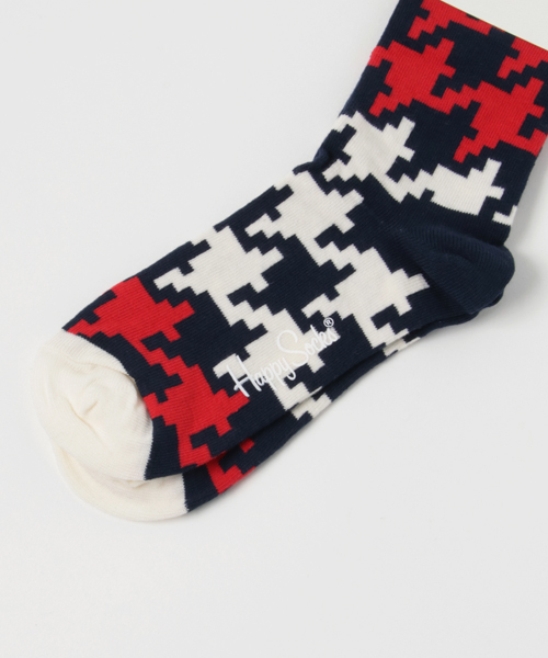 Happy Socks(ハッピーソックス)の「Happy Socks/ハッピーソックス DOGTOOTH/ドッグ トゥース(ソックス/靴下・メンズ・ホワイト/ライトブルー/ブルー/グレー・41/36)」の5枚目の写真